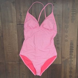 Polka dot one piece swimsuit